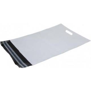 Forsendelsesposer A3 hvid 340x490mm 100 m/håndtag PE, 100 stk/pk