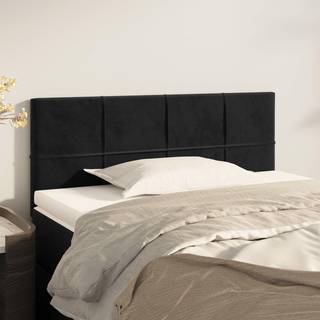 sengegavl 80x5x78/88 cm fløjl sort