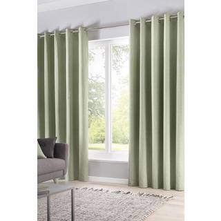 Fusion Fusion Green Sorbonne Pair of Eyelet Room Darkening Curtains
