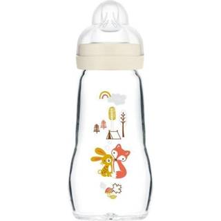 MAM Feel Good Glass Bottle 260 ml 0+ måneder kanin og ræv