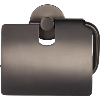 Blue label toiletrulleholder med låg gun metal