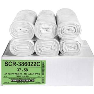 Aluf Plastics 55-60 gallon papirkurvposer - (kommerciel 150 pakke) - Source Reduction Series Value High Density 22 Micron Gauge (Equiv) - Tendens