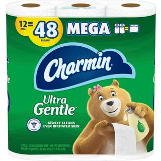 Charmin Ulta Gentle Toalettpapper 12 Mega Rolls = 48 Regelbundna rullar