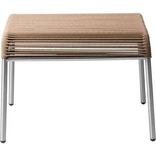 FDB Møbler M20S Teglgaard Cord Footrest fodskammel Brown mixed-stainless steel
