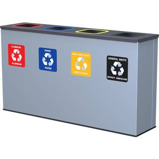 Eco Station til affaldssortering, 4 sækkeholdere