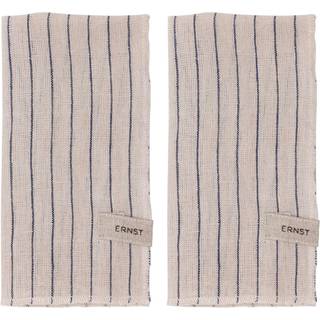 ERNST Ernst servietter 2-pak stribet 40x40 cm Sort/Beige