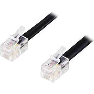 Deltaco phone cable - 5 m - black - Sort - 5 meter