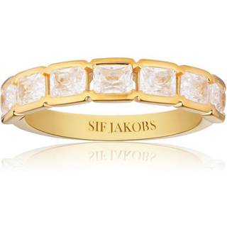 Sif Jakobs Roccanova forgyldt ring med hvide cubic zirkonier
