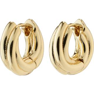 Pilgrim EDEA chunky huggie hoops guldbelagt