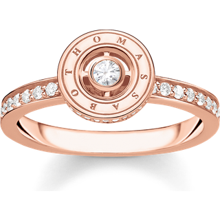 Thomas Sabo TR2255-416-14 Damen-Ring Kreis mit Weißen Steinen Roségoldfarben