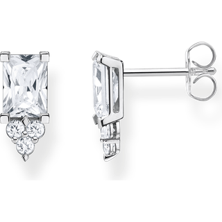 Thomas Sabo Ohrstecker - Weißer Stein - H2173-051-14 - silber