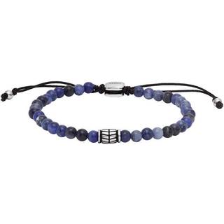 Fossil herrearmbånd i nylon med blå sten