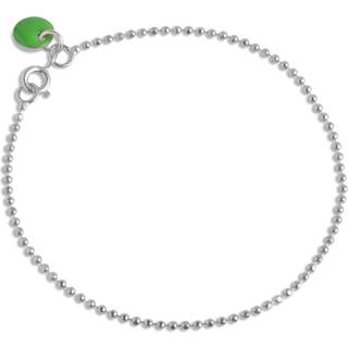 Enamel Ball Chain Green Sterling Sølv Armbånd med Emalje
