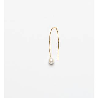 Pearl Chain Ørering, Gold Plated