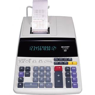 Sharp EL-1197PIII Heavy Duty Color Printing Calculator med ur og kalender.