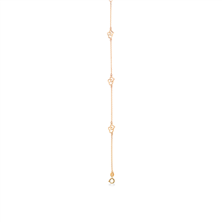 Scrouples Double Heart 8 Karat Guld Armbånd 602453