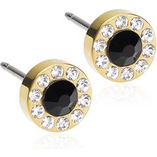 Brilliance Halo Titanium Øreringe fra Blomdahl med Krystalsten