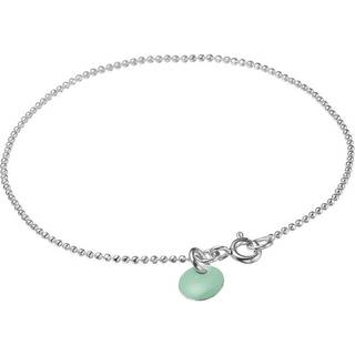 Enamel Mint Ball Chain Armbånd i Sterling Sølv B16S-25