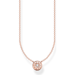 Thomas Sabo KE1881-416-14-45v Damen-Kette Kreis mit Weißem Stein Roségoldfarben