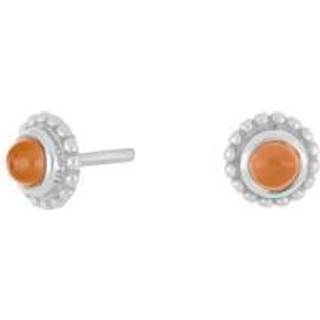 Nordahl Jewellery Joy52 sølv ørestikker med peach månesten