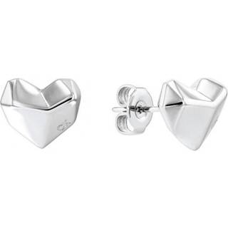 Calvin Klein FACETED HEART Øreringe Rustfrit Stål 35000041 - Dame - Stainless Steel