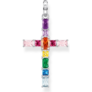 Thomas Sabo PE939-073-7 Anhänger Kreuz mit Bunten Steinen