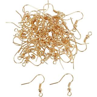 Forgyldte ørekroge 18 mm - 100 stk. til smykkedesign