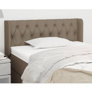 Sengegavl Med Kanter 83X16X78/128 Cm Stof Gråbrun - 103 x 16 x 78/88 cm