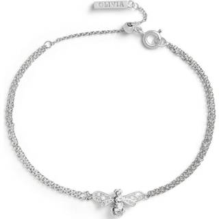 Olivia Burton Silver Sparkle Bee Bracelet - Silver - Adjustable