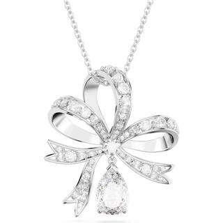 Swarovski Volta Silver Long Bow Necklace - 75cm