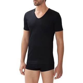 Zimmerli of Switzerland Sea Island Cotton V-Neck T-Shirt Black
