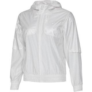 Asics Nagino Run Jakke - Str. L, Vind- og Vandafvisende, Hvid til Dame