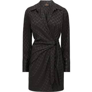 Karmamia - Ivy Wrap Dress - Black Keffiyeh Jacquard