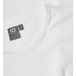 ID Tætsiddende Langærmet T-Shirt Hvid