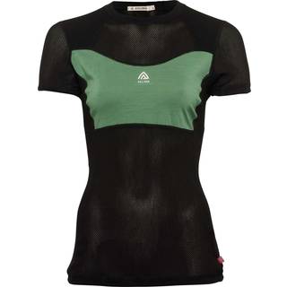 Aclima Women's WoolNet Light T-Shirt Jet Black/Dark Ivy, S