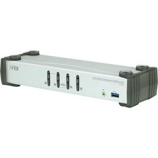USB 3.0 KVM Displayport switchboks, auto - 1 bruger / 4 PC`er