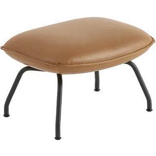 Muuto Doze Ottoman Læder Polstret Cognac/Anthracite Sort