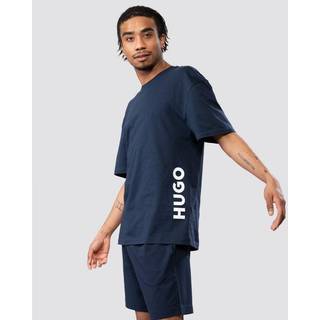 HUGO Herren T-Shirt blau unifarben