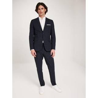 Selected SLHSLIM-OASIS LINEN NAVY CHK TRS B NOOS Navy Blazer
