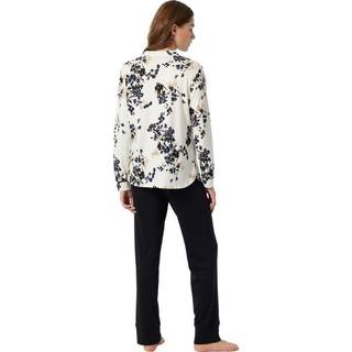 Schiesser Contemporary Nightwear Pyjama Interlock - Black/White - 40