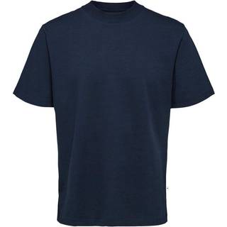 Selected relaxed fit t-shirt i navy blazer til herre