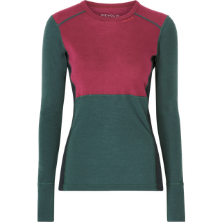 Devold Women's Lauparen Merino 190 Shirt Beetroot/Woods/Ink, M