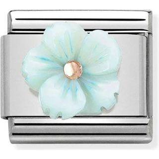 Nomination Turquoise + Rose Gold Flower Charm - Blue
