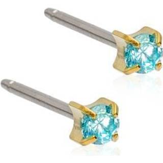 Blomdahl Gt Tiffany Aquamarine Titanium Øreringe