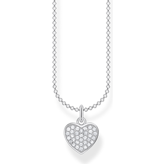 Thomas Sabo KE2046-051-14-L38V Silberne Pavé Herz Kette 36-38 cm Damen