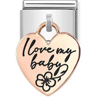 Nomination Rose Gold Baby Heart Drop Charm
