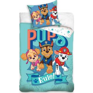 Paw Patrol sengetøj - 150x210 cm - Pups Rule! - Dynebetræk med 2 i 1 design - 100% bomulds sengesæt