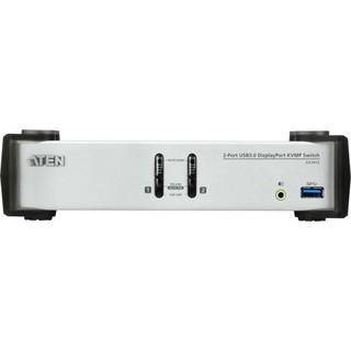 USB 3.0 KVM Displayport switchboks, auto - 1 bruger / 2 PC`er