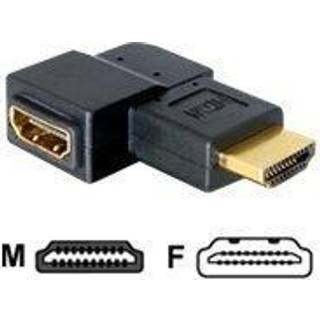 Delock HDMI Han-til-Hun-Adapter 90° Vinklet Højre