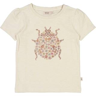 Wheat Chalk T-shirt Ladybug Flower
